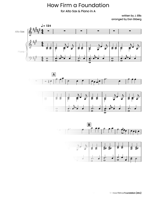  Hymns for Alto Sax & Piano