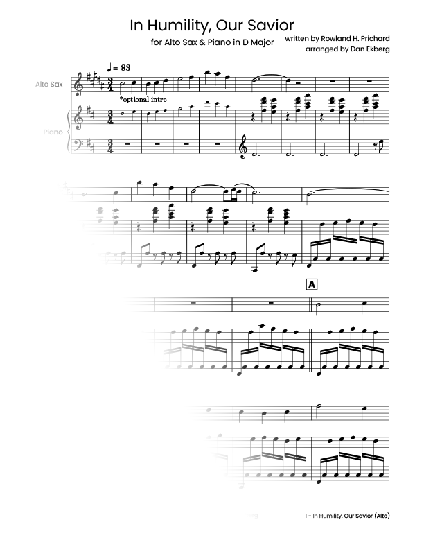  Hymns for Alto Sax & Piano