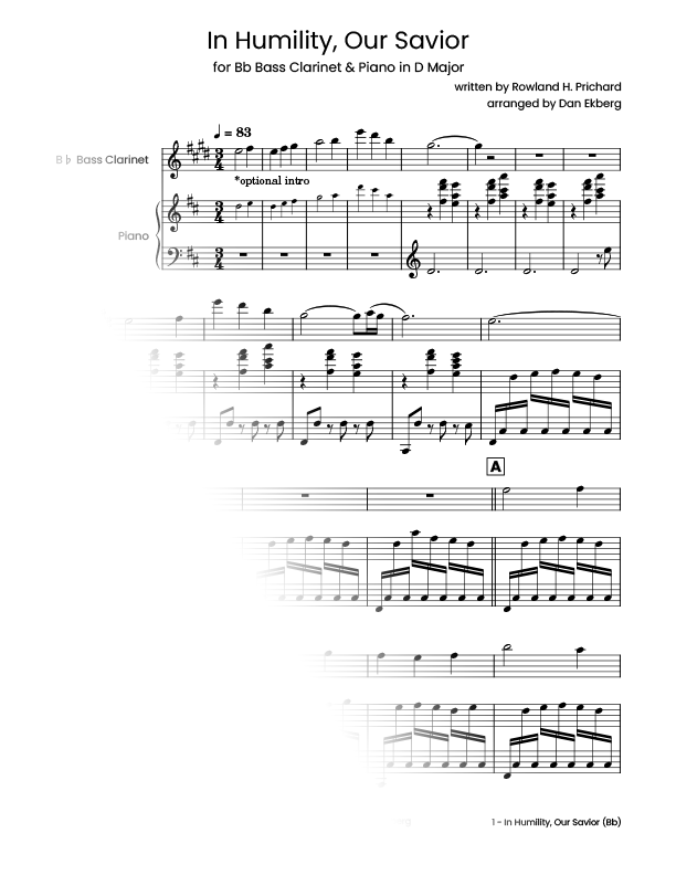  Hymns for Bass Clarinet & Piano