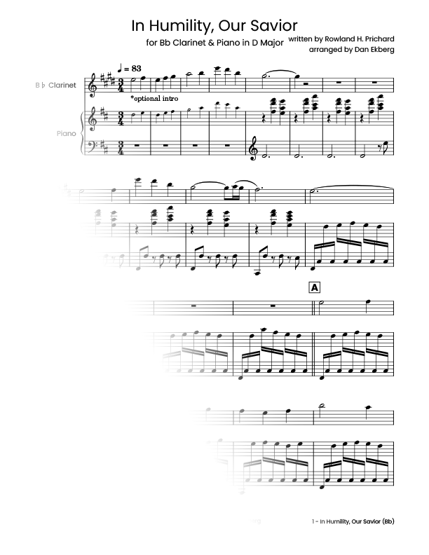  Hymns for Clarinet & Piano