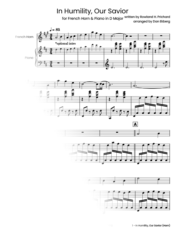  Hymns for French Horn & Piano