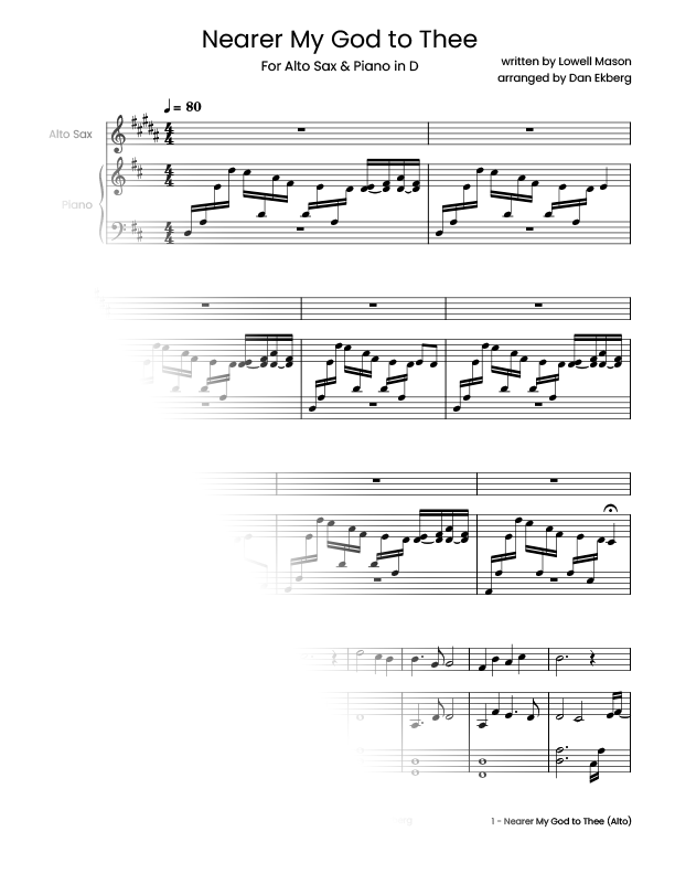  Hymns for Alto Sax & Piano