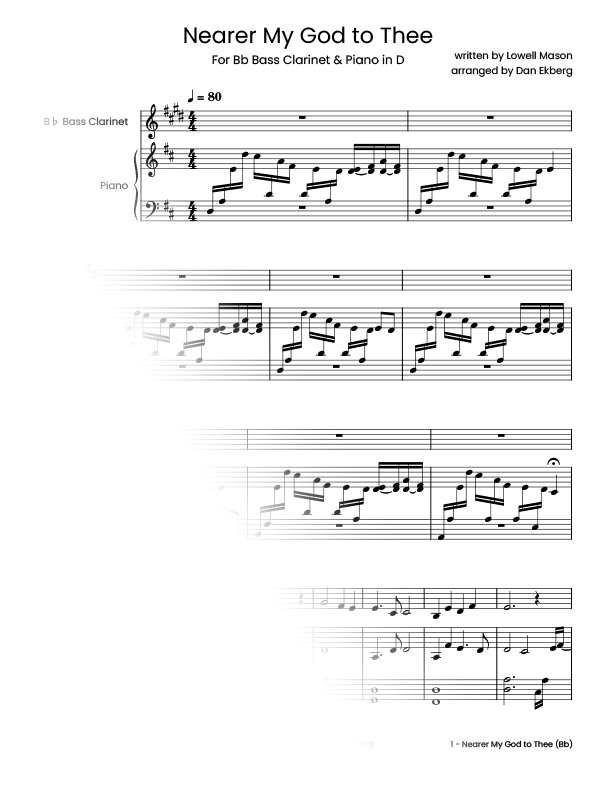  Hymns for Bass Clarinet & Piano