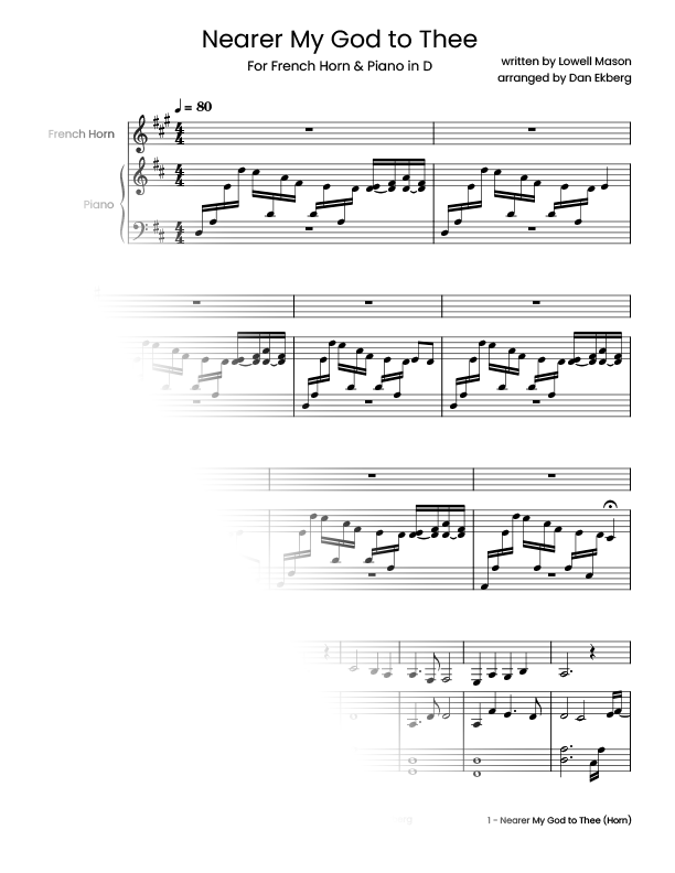  Hymns for French Horn & Piano