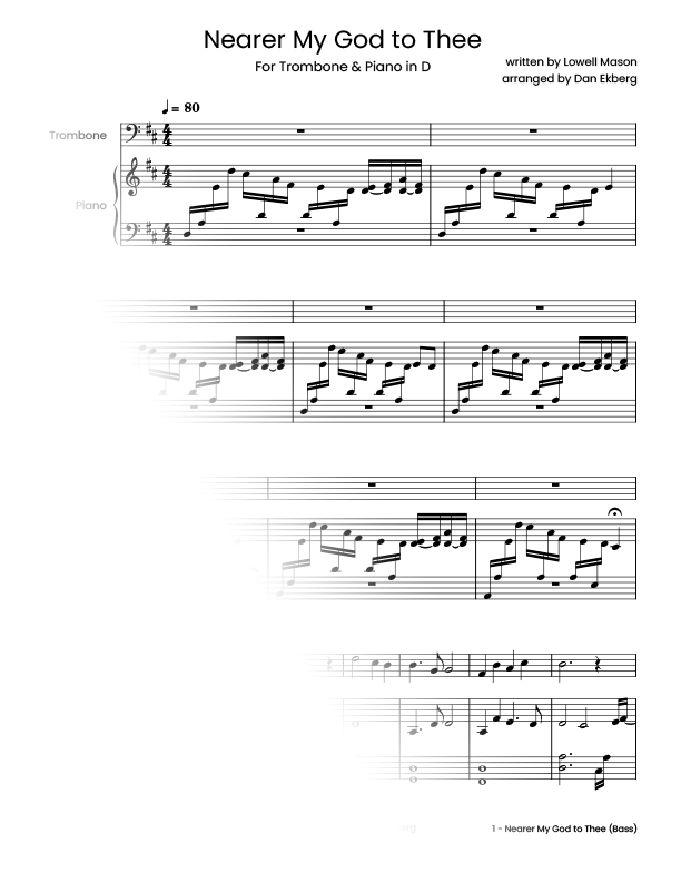  Hymns for Trombone & Piano
