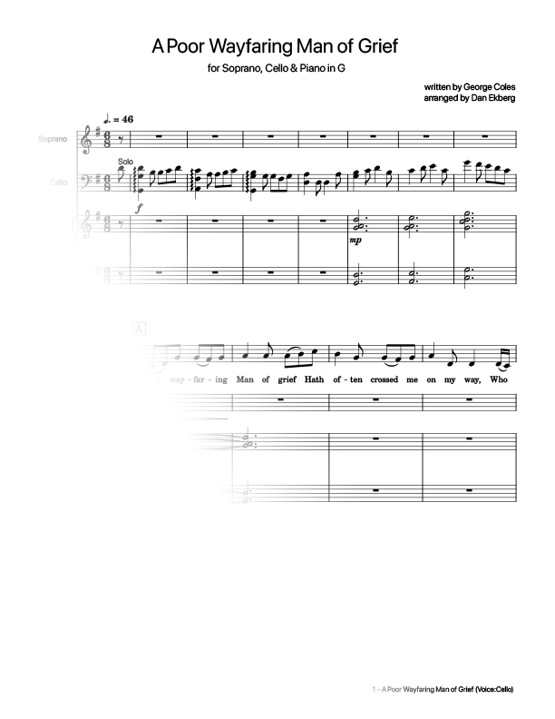  A Poor Wayfaring Man of Grief