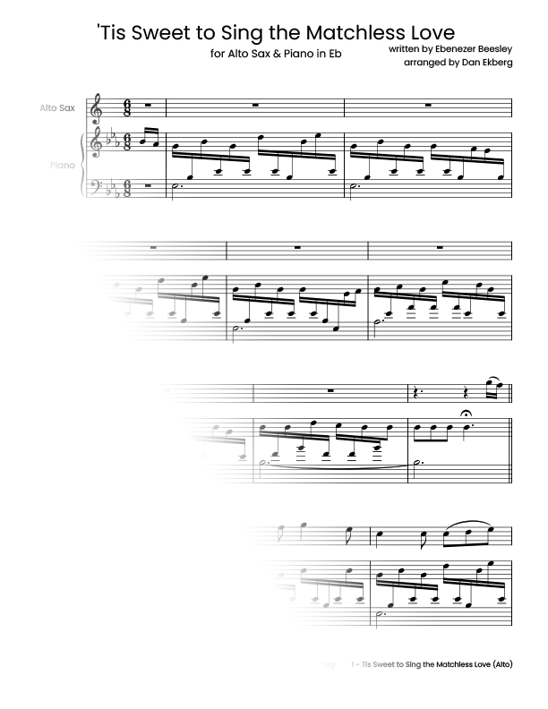 Tis' Sweet to Sing the Matchless Love