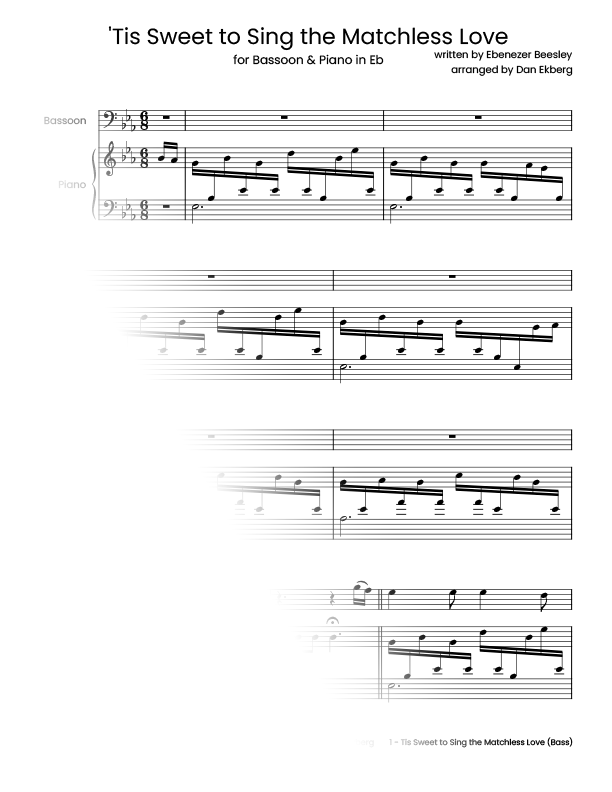 Tis' Sweet to Sing the Matchless Love
