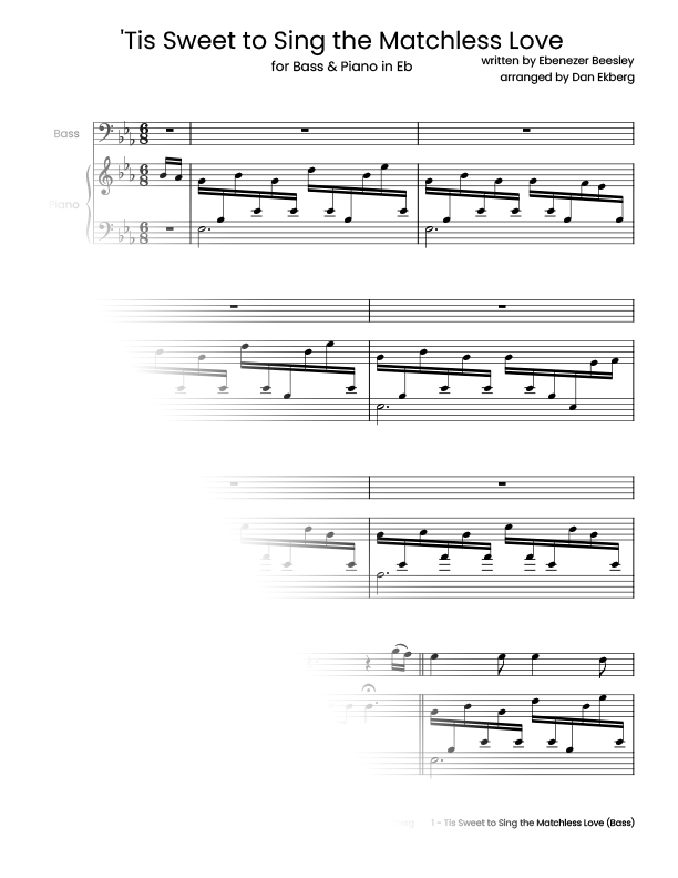 Tis' Sweet to Sing the Matchless Love