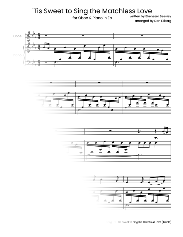 Tis' Sweet to Sing the Matchless Love