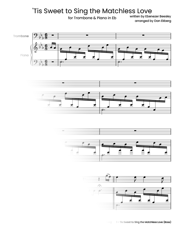 Tis' Sweet to Sing the Matchless Love