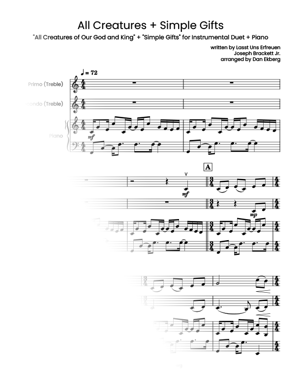 All Creatures of Our God & King + Simple Gifts Medley