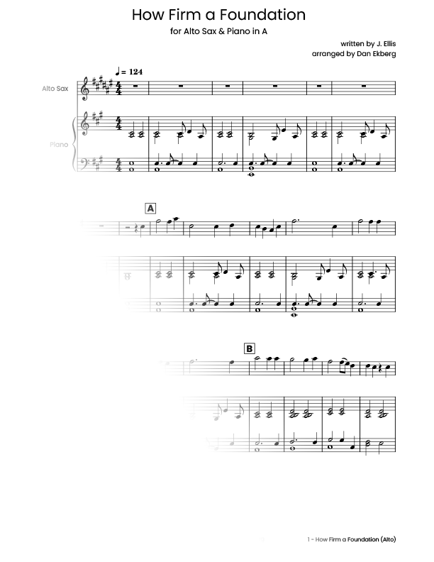 ‎ Hymns for Alto Sax & Piano