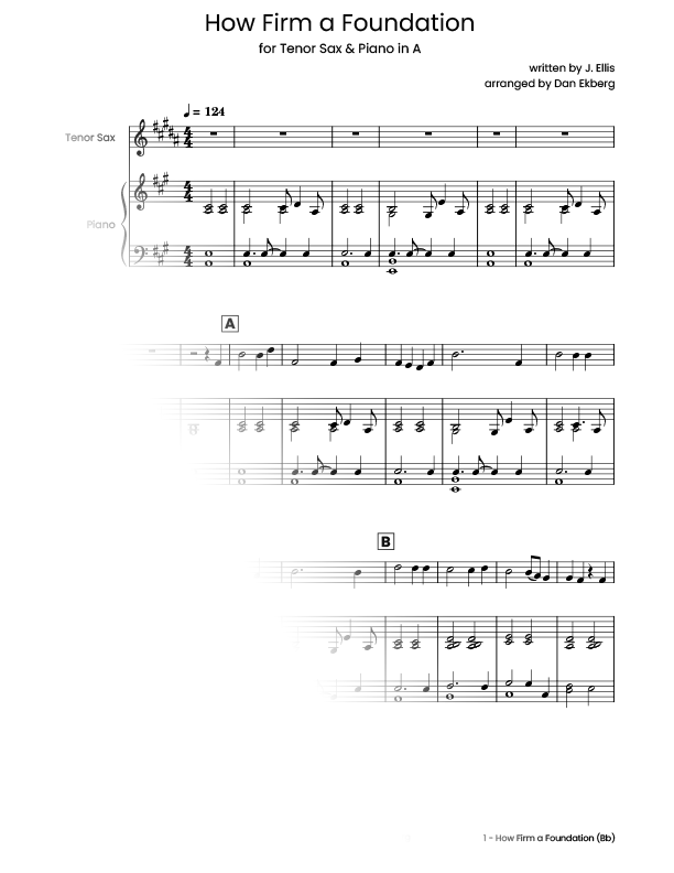 ‎ Hymns for Tenor Sax & Piano