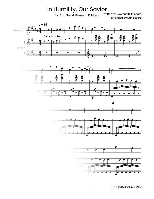 ‎ Hymns for Alto Sax & Piano