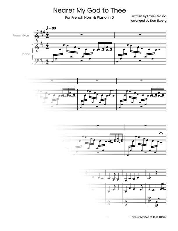 ‎ Hymns for French Horn & Piano