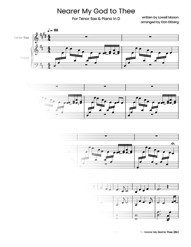 ‎ Hymns for Tenor Sax & Piano