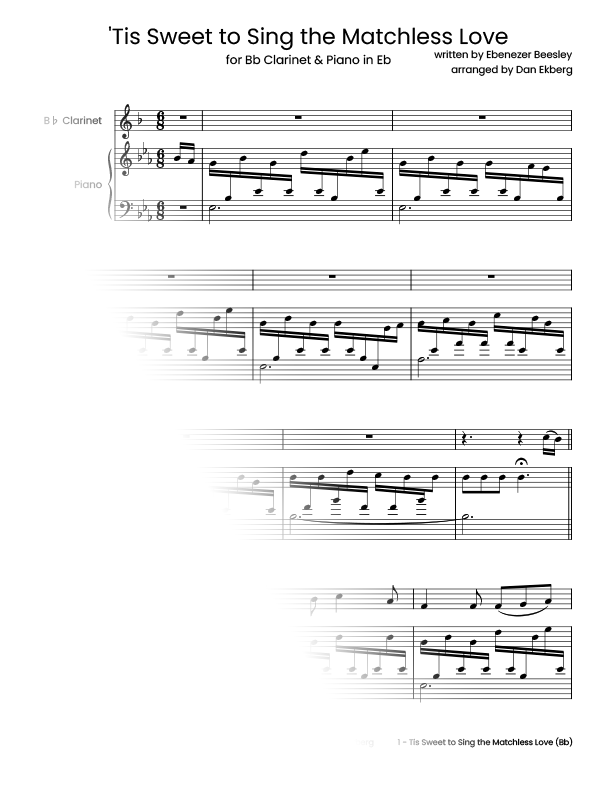 Tis' Sweet to Sing the Matchless Love